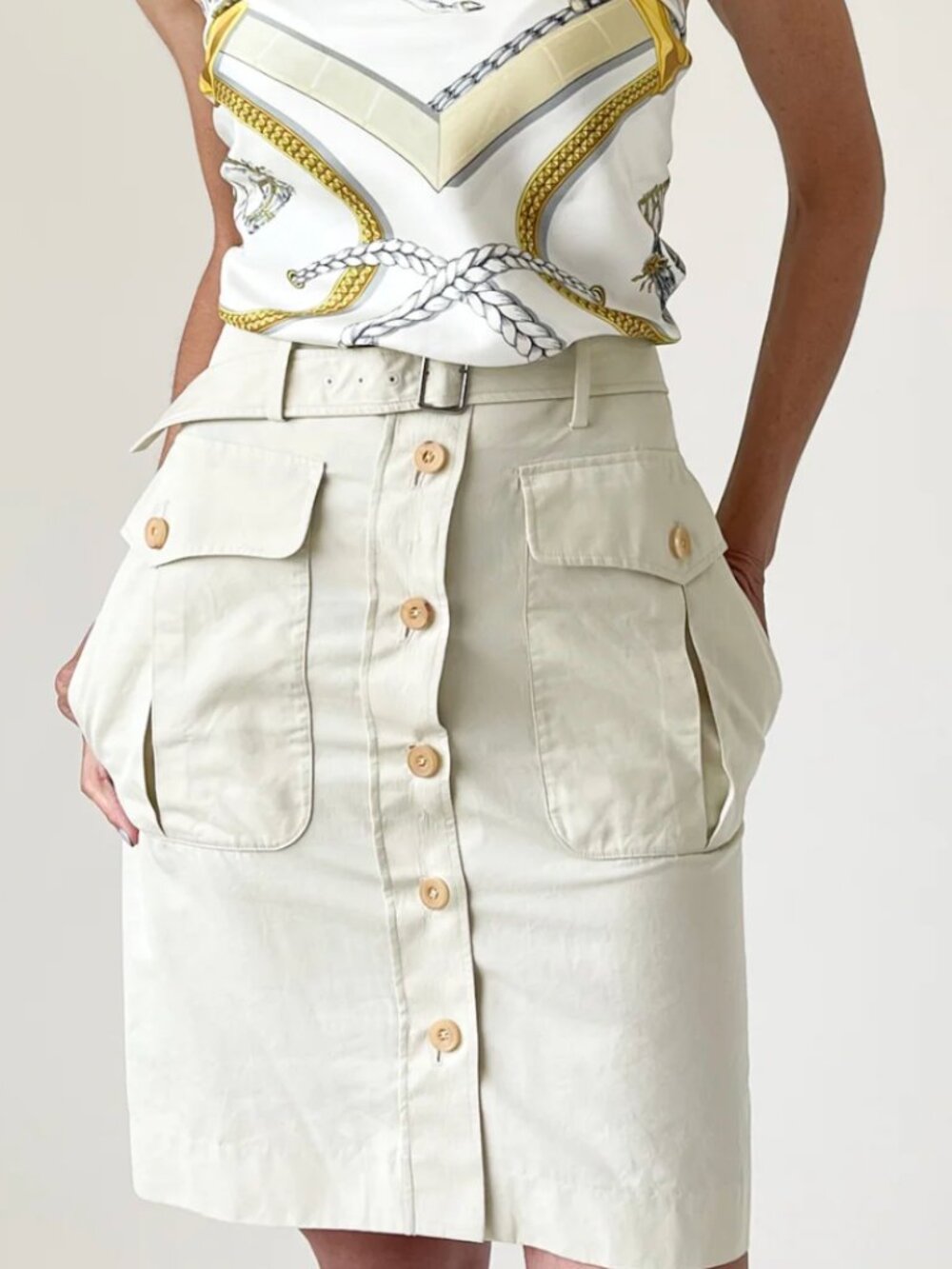 Hermès Midi Skirt